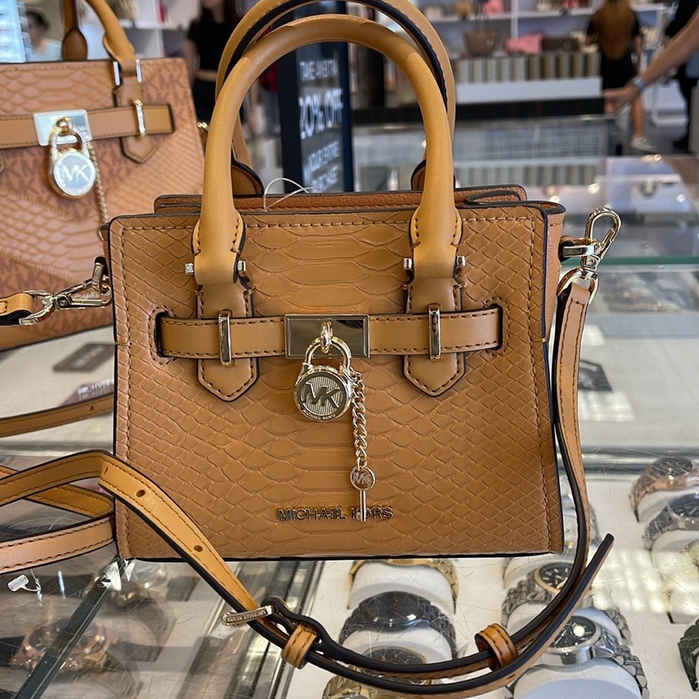 Michael Kors Hamilton XS Satchel Handbag Xbody Crossbody Leather Cider 
NWT - Picture 13 of 16